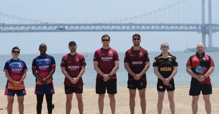 The Busan Rugby player shirt has changed over the years.